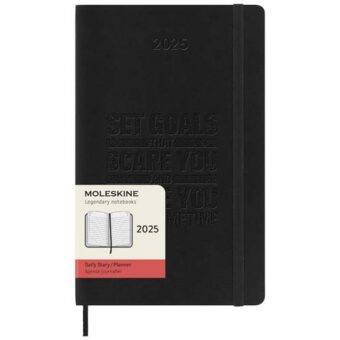Moleskine 12 måneders dagskalender stor, mykt omslag