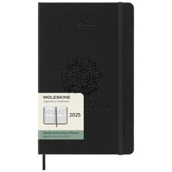 Moleskine 12 måneders ukeskalender stor, hardt omslag