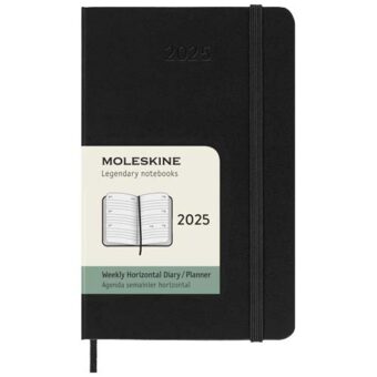 Moleskine 12 måneders ukeskalender lommeformat, hardt omslag