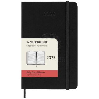 Moleskine 12 måneders dagskalender, hardt omslag