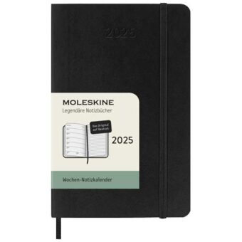 Moleskine 12 måneders ukeskalender lommeformat, mykt omslag, tysk
