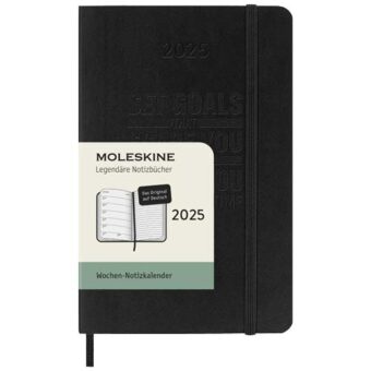 Moleskine 12 måneders ukeskalender lommeformat, mykt omslag, tysk