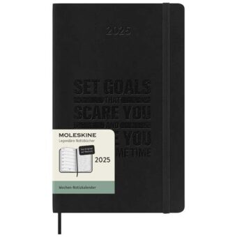 Moleskine 12 måneders ukeskalender stor, mykt omslag, tysk