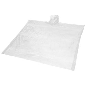 Mayan engangs regnponcho i resirkulert plast med oppbevaringsveske