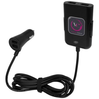 Pilot dobbel billader med QC 3.0 dobbel utvidet baksetelader