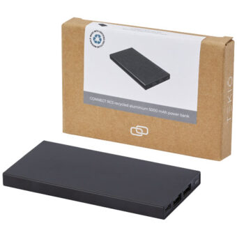 Connect 5000 mAh mobillader av resirkulert aluminium
