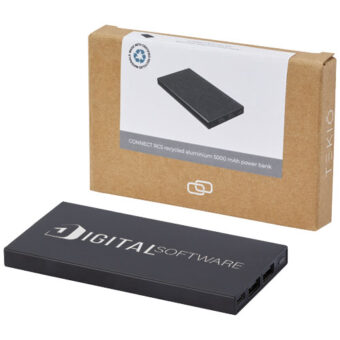 Connect 5000 mAh mobillader av resirkulert aluminium