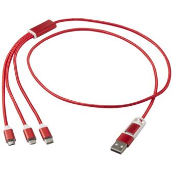 Versatile 5-i-1 ladekabel av resirkulert aluminium