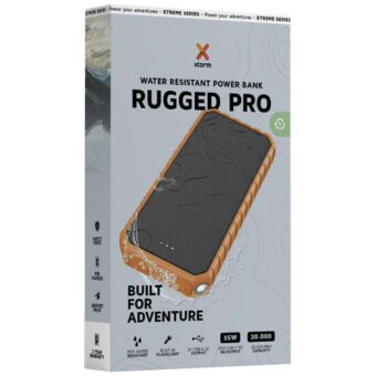 Xtorm XR202 Xtreme 20 000 mAh 35 W QC3.0 vanntett robust mobillader med lommelykt