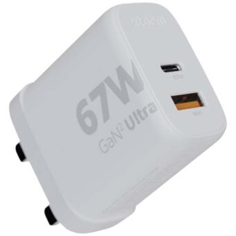 Xtorm XEC067G GaN² Ultra 67 W-vegglader – støpsel for Storbritannia