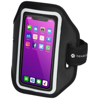 Haile reflekterende armbånd til smarttelefon med transparent deksel