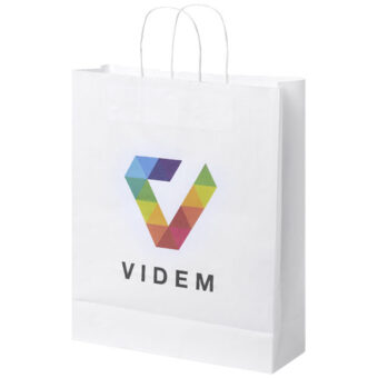 Pose av 80-90 g/m² kraftpapir med vridde håndtak – stor