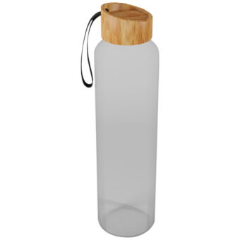 SCX.design D21 550 ml borosilikat glassflaske med resirkulert silikonhylse og bambuslokk