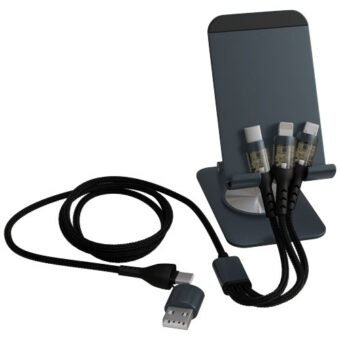 SCX.design O32 sammenleggbart telefonstativ med 3-i-1 ladekabel
