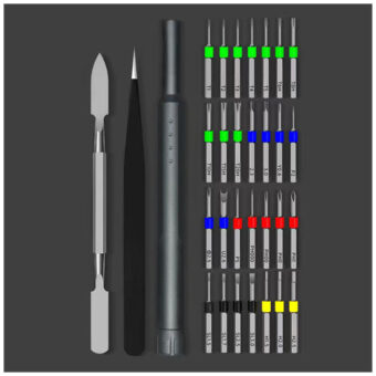 SCX.design T20 30-delers skrutrekker og reparasjonssett i aluminiumsetui