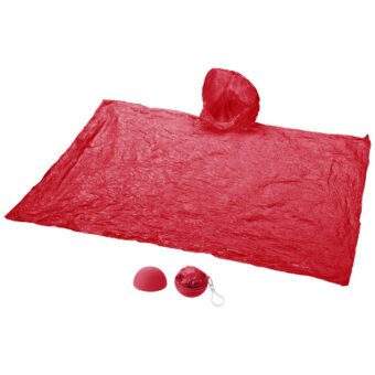 Xina regnponcho i oppbevaringsball med nøkkelring