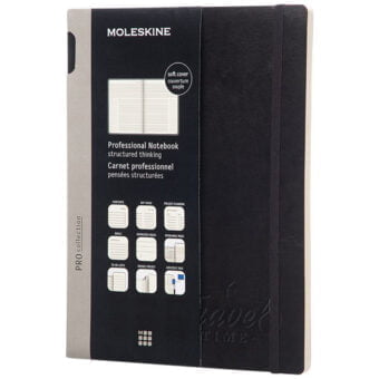 Moleskine Pro notatbok XL med myktomslag