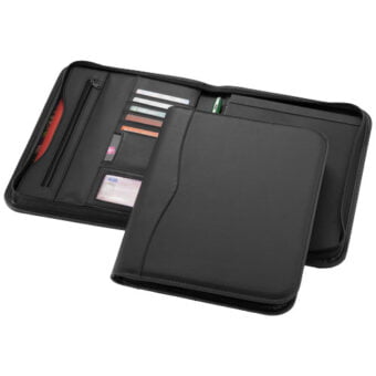 Ebony A4 dokumentmappe med glidelås