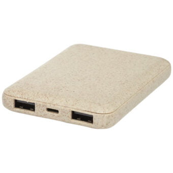 Asama 5000 mAh mobillader i hvetehalm