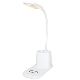 Bright-skrivebordslampe og organisator med trådløs lader