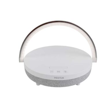 Prixton 4-i-1 10 W Bluetooth® høyttaler med LED lys og trådløs ladebase